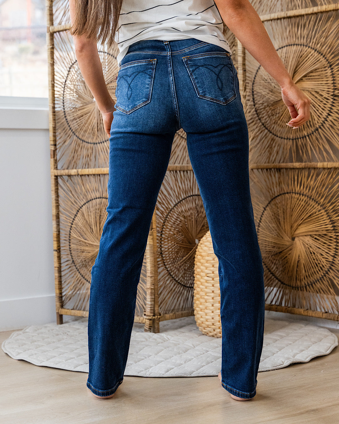 Judy Blue Nova Thermal Straight Jeans Judy Blue