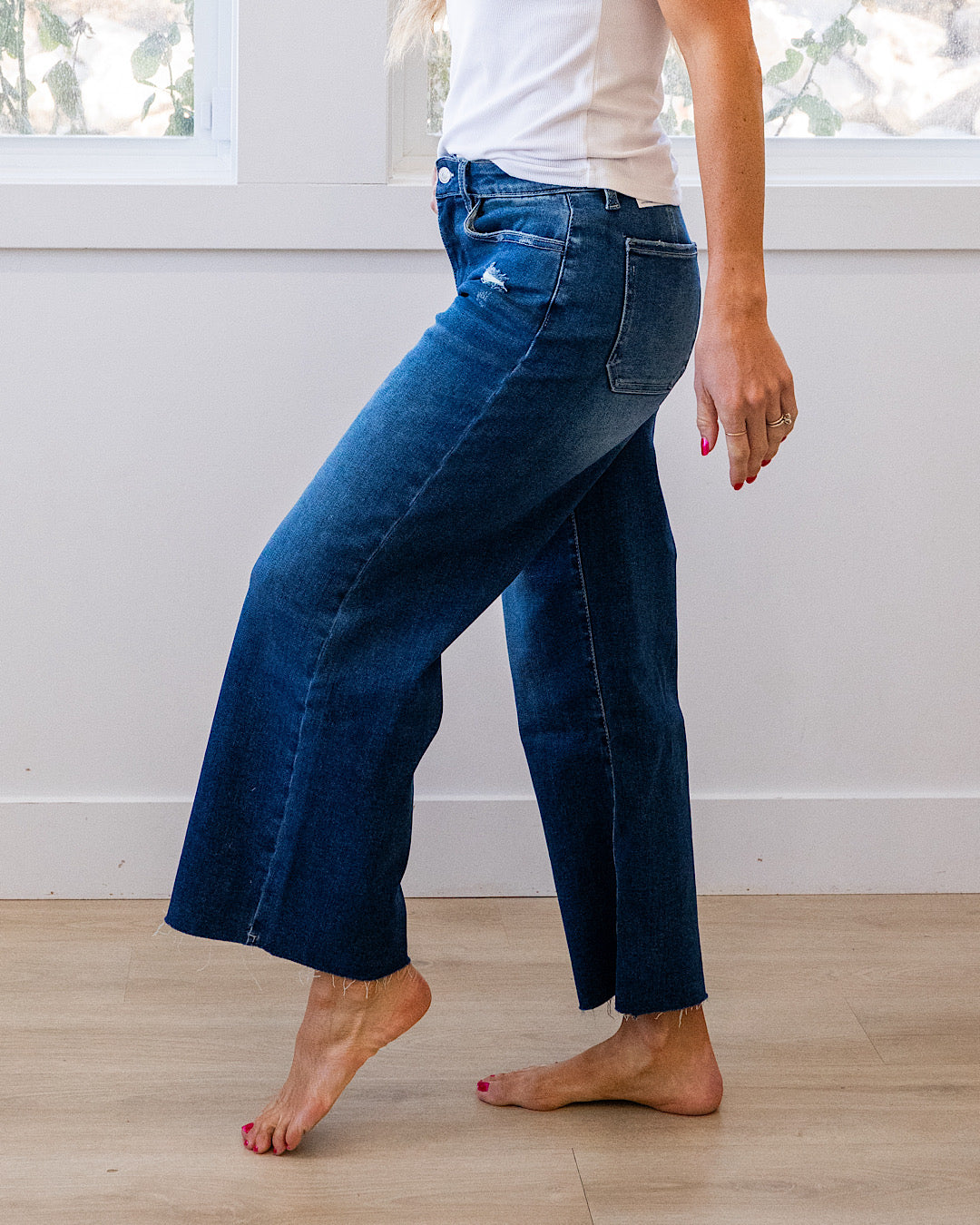 KanCan Bella Cropped Wide Jeans KanCan