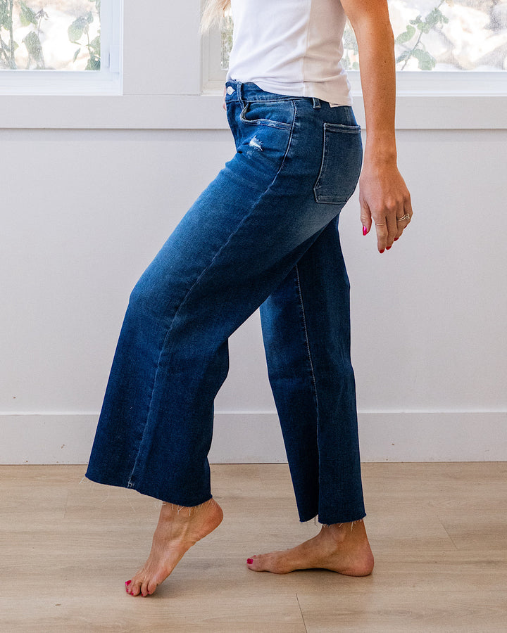 KanCan Bella Cropped Wide Jeans KanCan