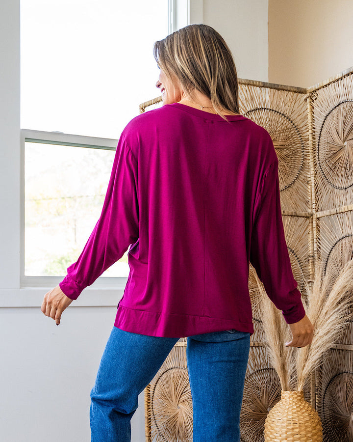 DOORBUSTER! Dolman Sleeve Top - Magenta