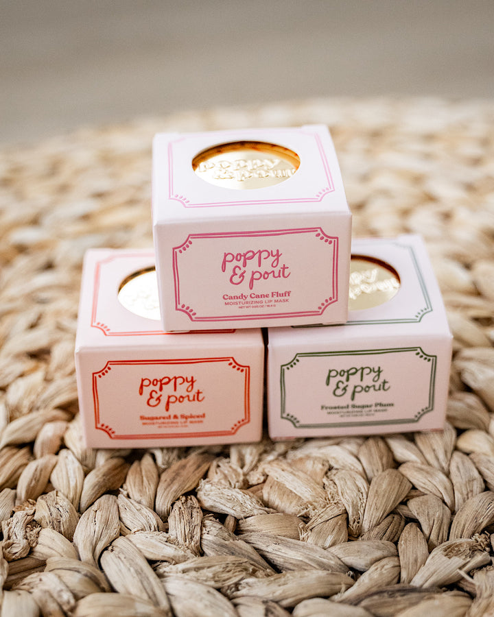 Poppy & Pout Holiday Moisturizing Lip Mask - 3 Flavors