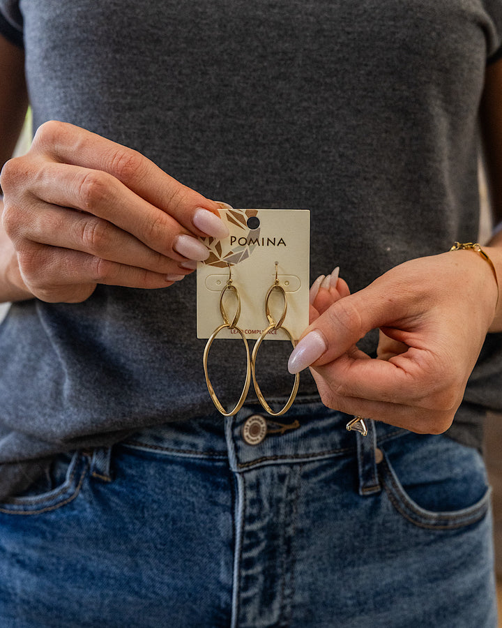 Twisted Brass Dangle Earrings - Color Options Available!