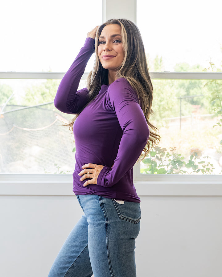 NEW! Blair Long Sleeve Top - Purple