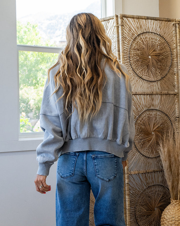 NEW! The Go-To Oversized Mineral Wash Fleece Jacket - Sleet Zenana