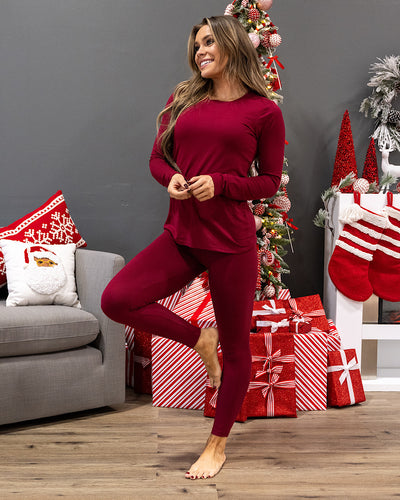 Lounge Legging Set - Cabernet FINAL SALE Zenana