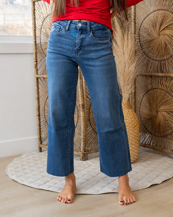 Vervet Jene Non Distressed Wide Leg Jeans Vervet