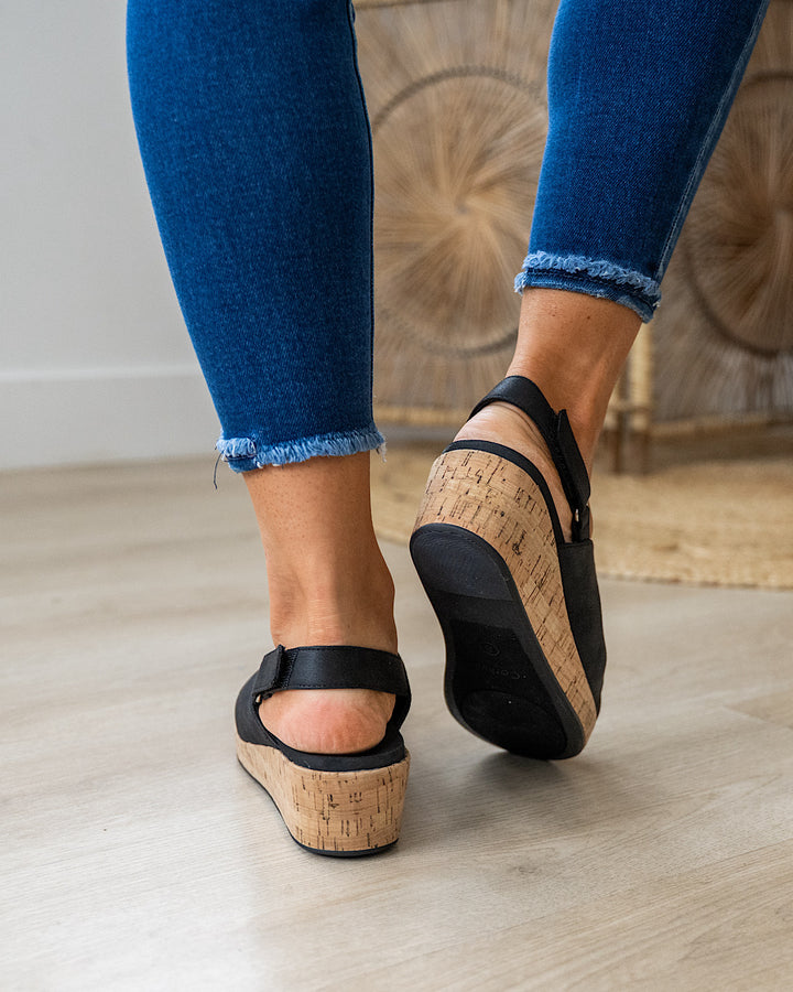 NEW! Corkys Low Temps Wedge Clogs - Black Corkys Footwear