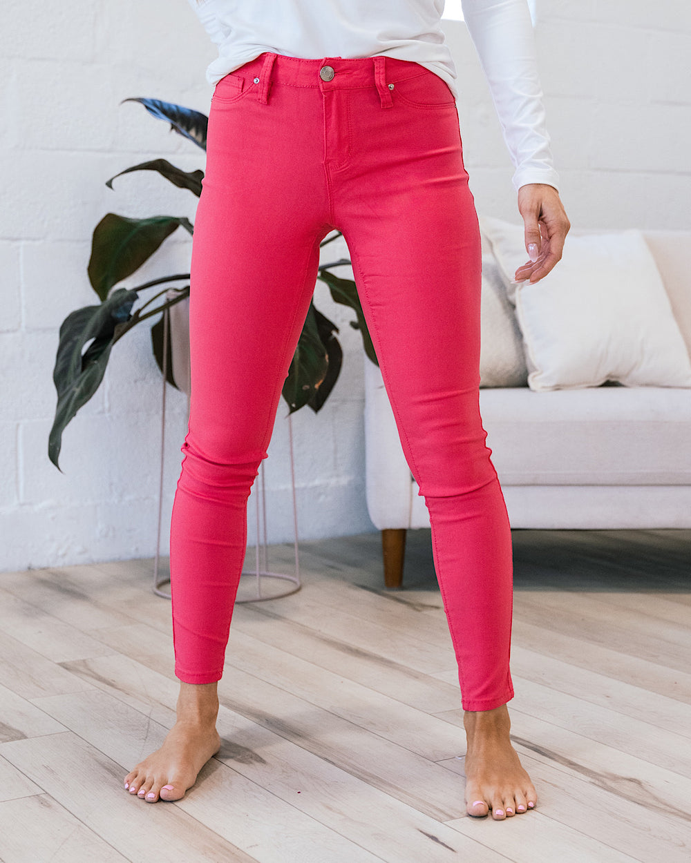 Hyperstretch Skinny Jeans - Shell Pink FINAL SALE  YMI   