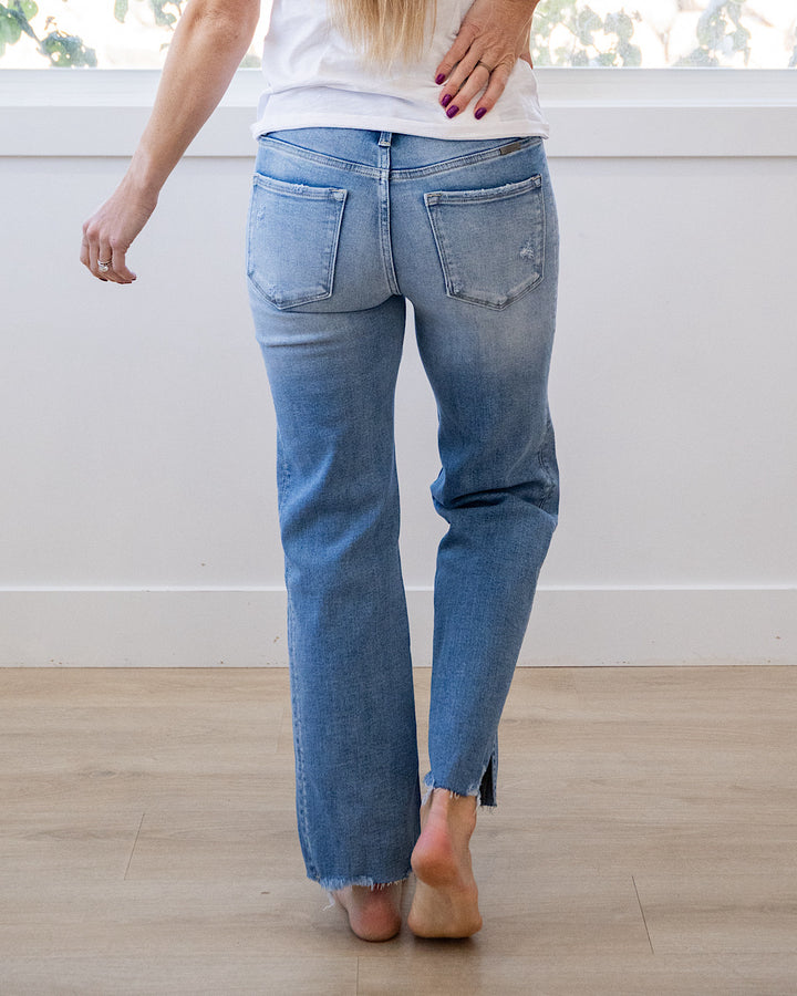 NEW! KanCan Evalina Side Slit Straight Jeans KanCan