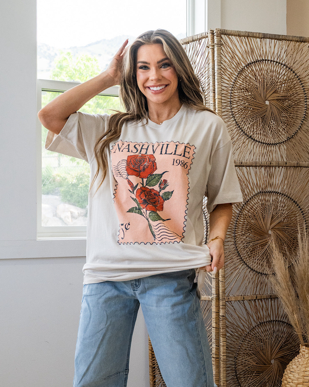NEW! Nashville Postage Stamp Vintage Tee - Bone Zutter