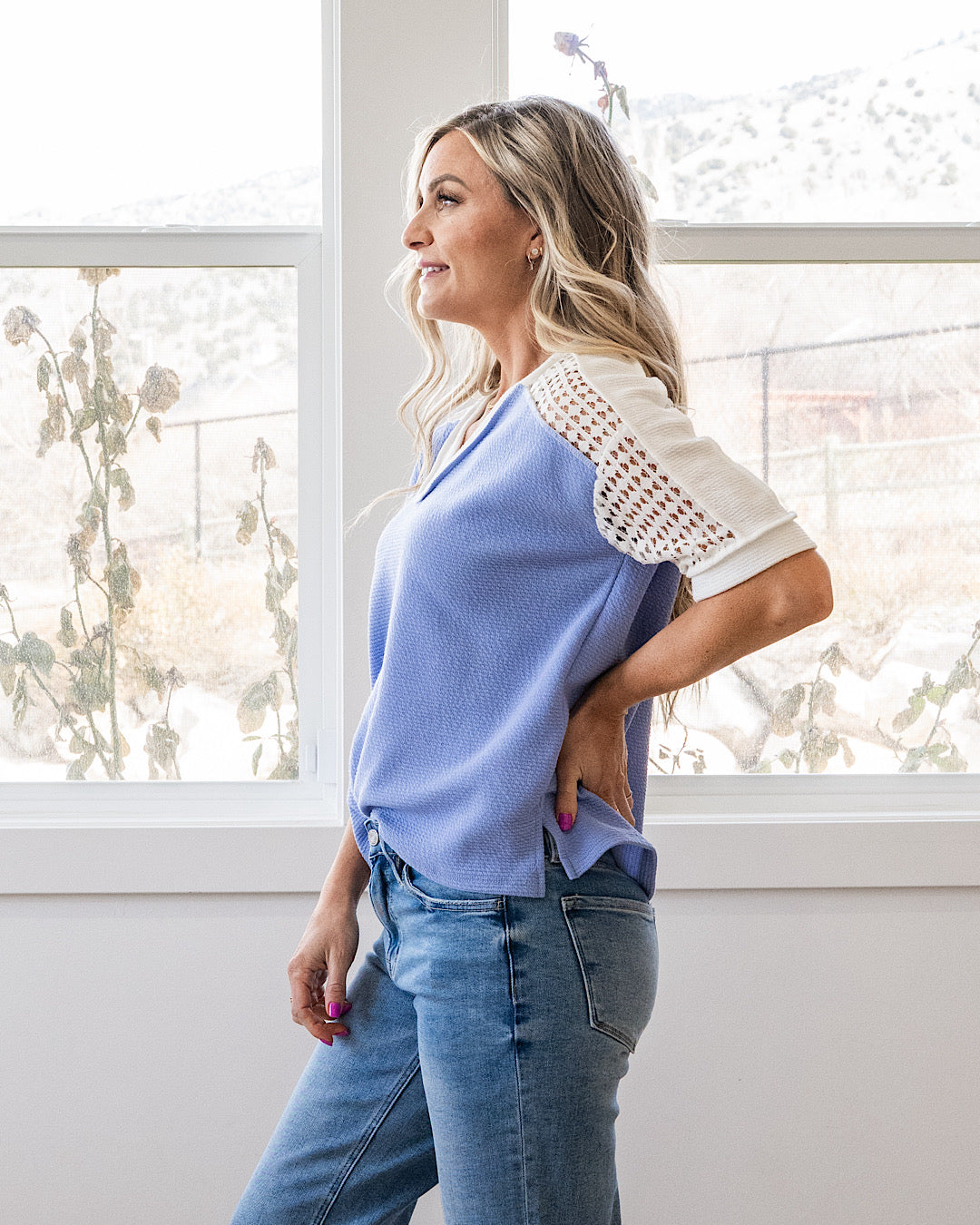 NEW! Gisell Cloud Knit Top - Denim Lovely Melody