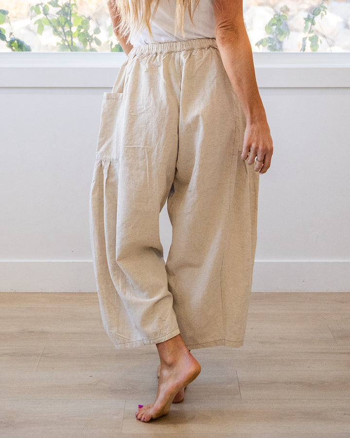 NEW! Sonya Wide Leg Linen Pants - Natural Cotierra