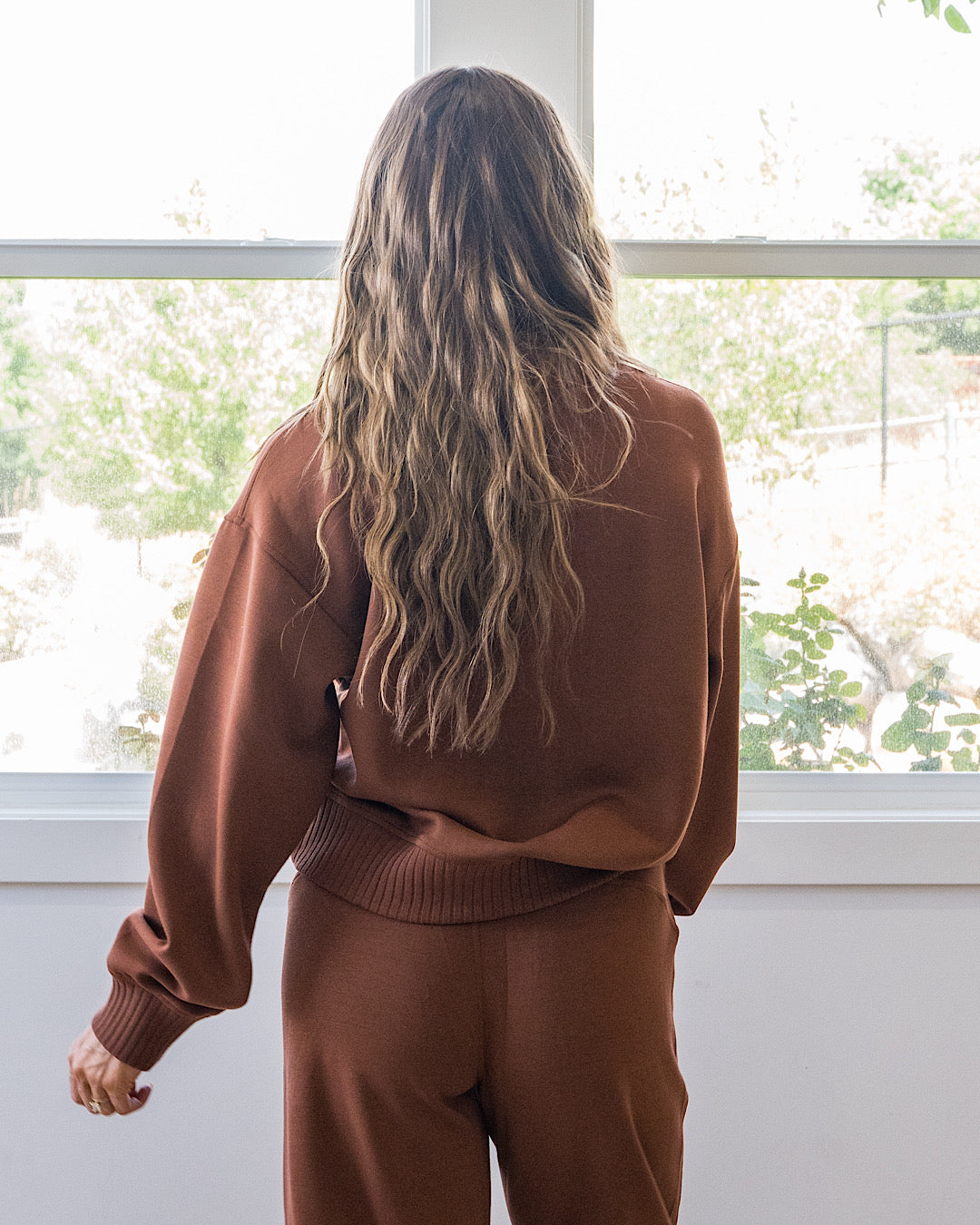 NEW! MacKenzie Scuba Fabric Top - Chestnut Rae Mode