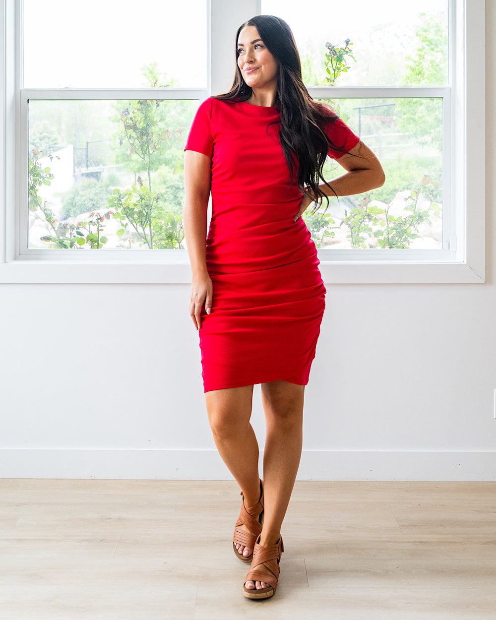 NEW! Ampersand Ave Better Than Basics Dress - Red Ampersand Ave