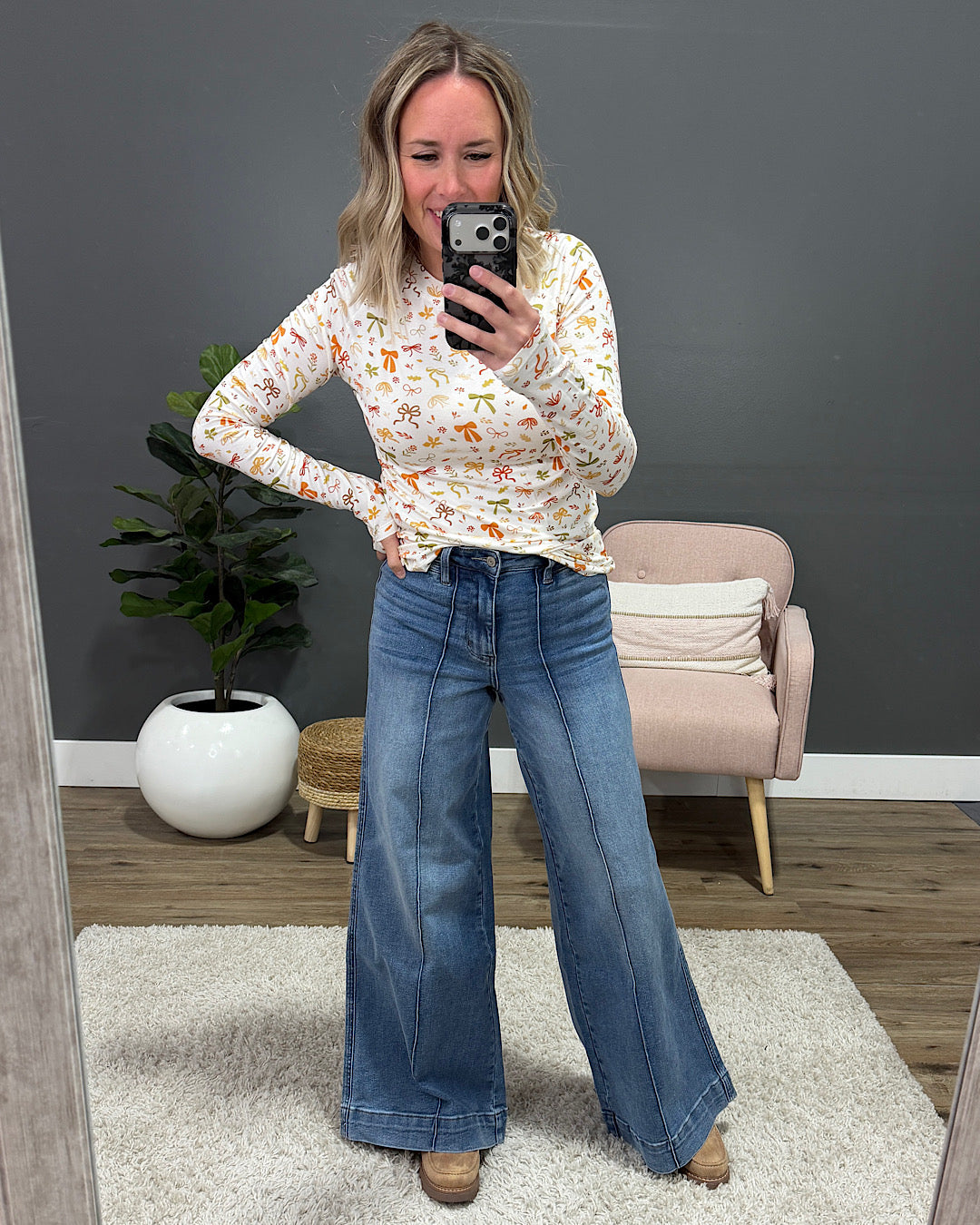 NEW! Judy Blue Hattie Front Seam Wide Leg Jeans - Short, Regular and Long