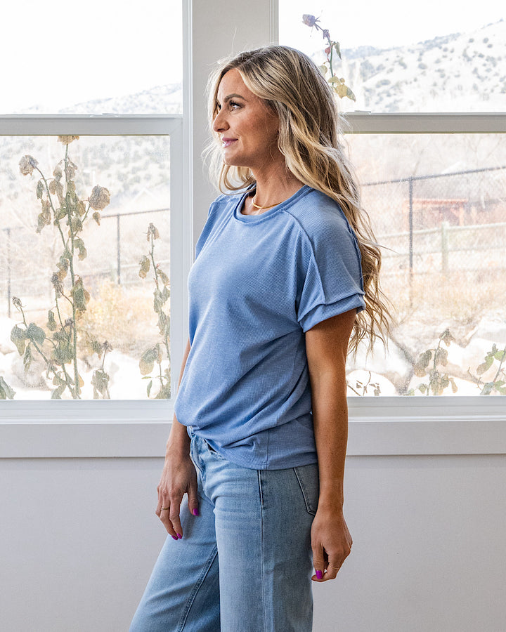 NEW! Meredith Drop Shoulder Top - Denim Lovely Melody