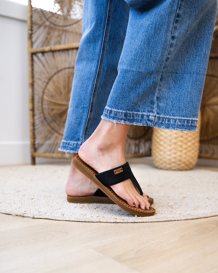 Flojos Grace Sandals - Black & Tan FINAL SALE  Flojos   