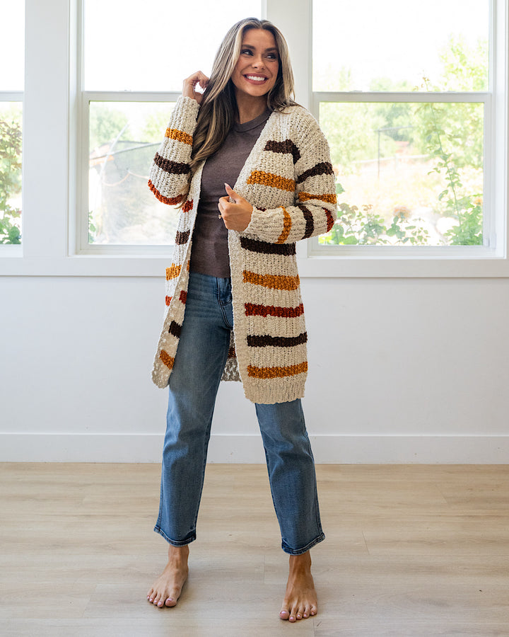 NEW! Fall Striped Cardigan Michelle Mae