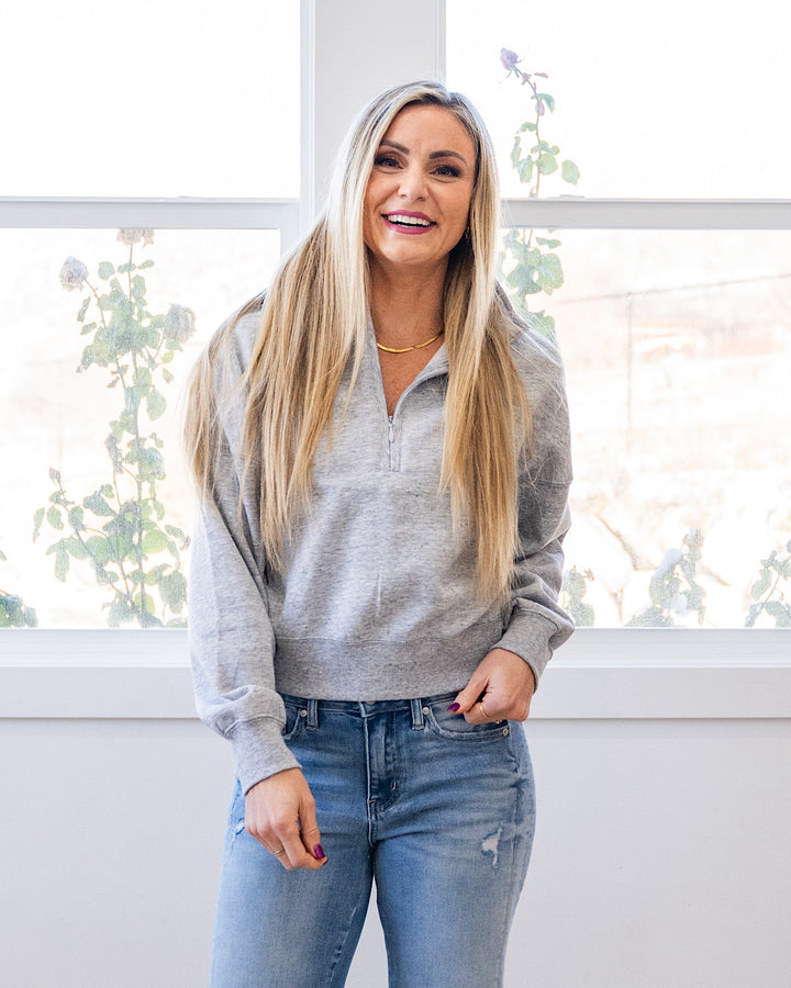 Dakota Half Zip Pullover - Color Options Available! Reflex Light Heather Gray