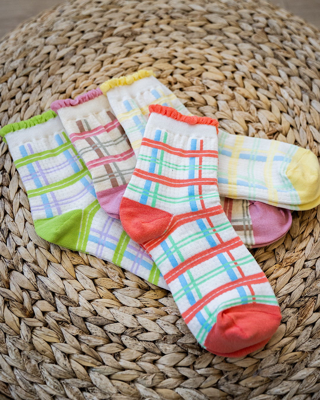 NEW! Plaid Ruffle Socks - 4 Options Very J