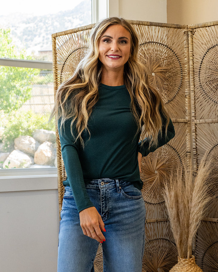 Can We Rib Knit Top - Color Options Available! Staccato Forest