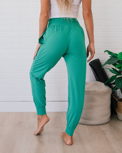 Yoga Joggers - Emerald Green  Rae Mode   