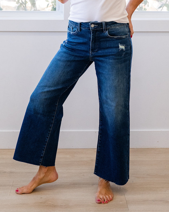 KanCan Bella Cropped Wide Jeans KanCan