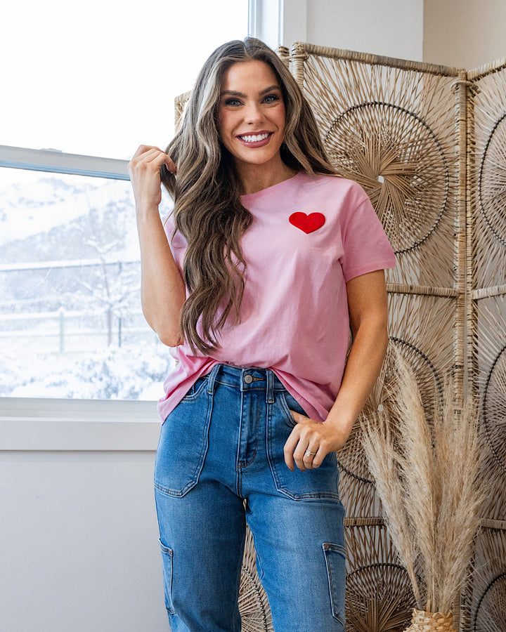 Puff Heart Ballet Pink Tee Tres Bien