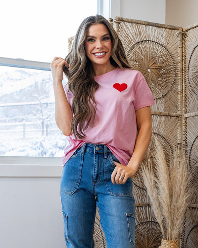 NEW! Puff Heart Ballet Pink Tee Tres Bien