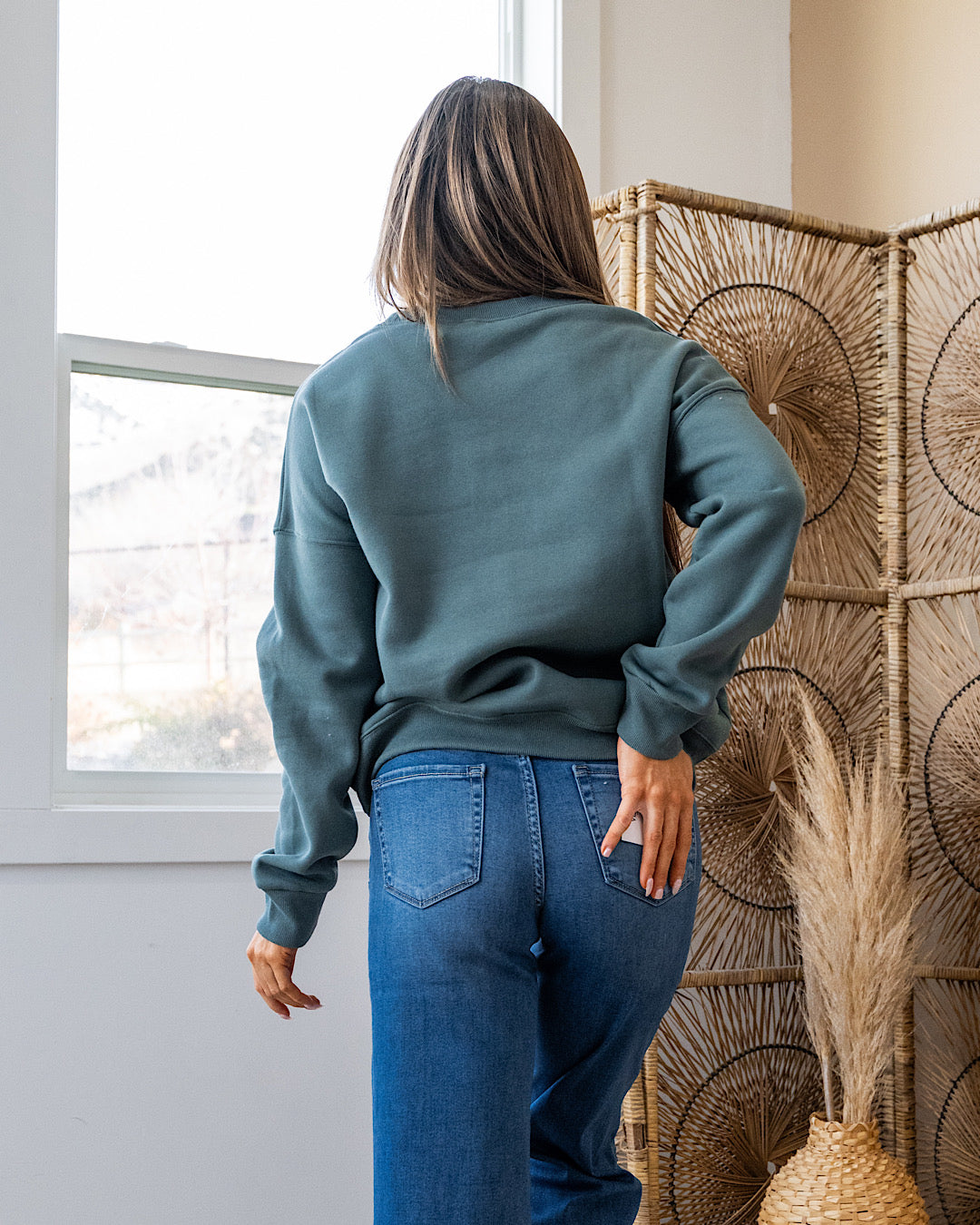 NEW! Cozy Crewneck Sweatshirt - Ash Jade Zenana