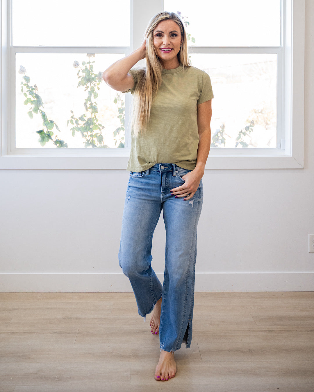NEW! Melinda Short Sleeve Top - Sweet Pea