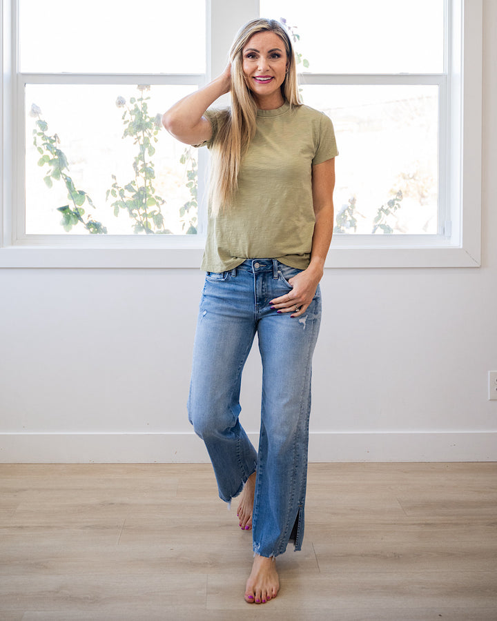 NEW! Melinda Short Sleeve Top - Sweet Pea