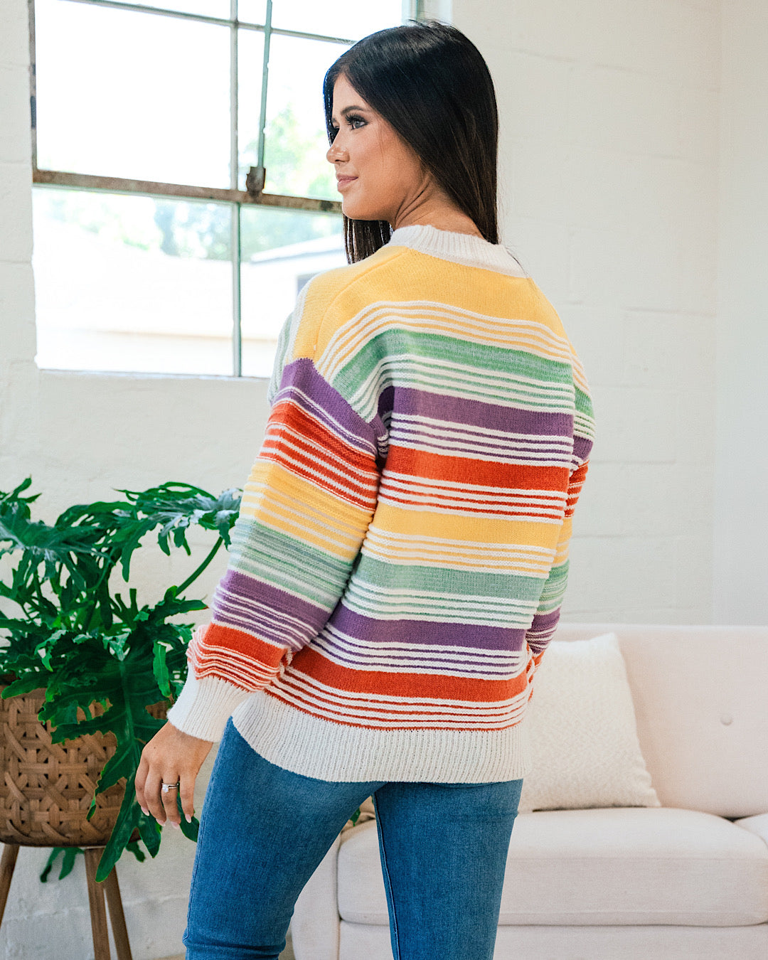 Stephanie Rainbow Striped Sweater FINAL SALE  Lovely Melody   