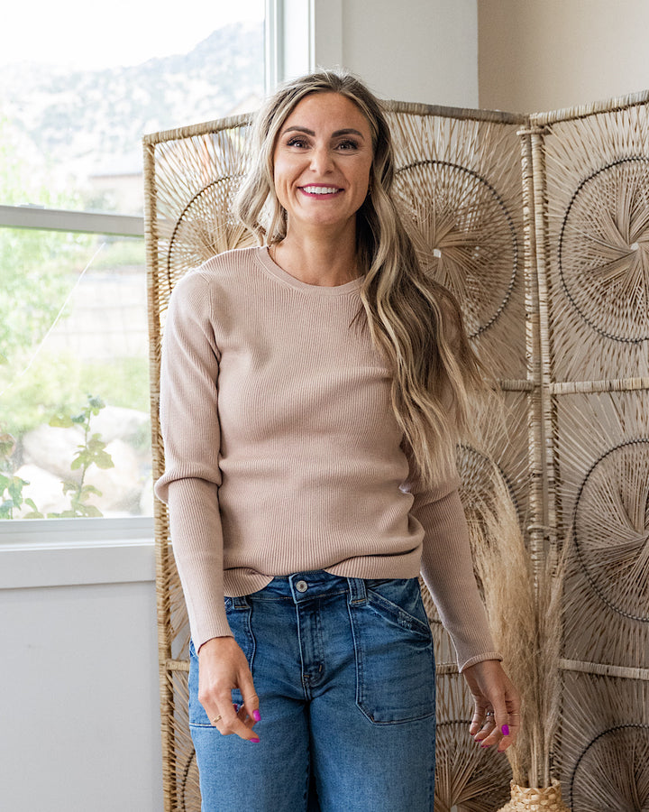 June Ribbed Sweater - Taupe