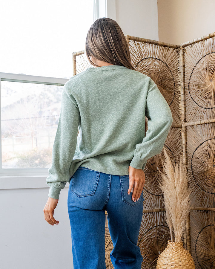 Claire Raglan Sweater - Sage Be Cool