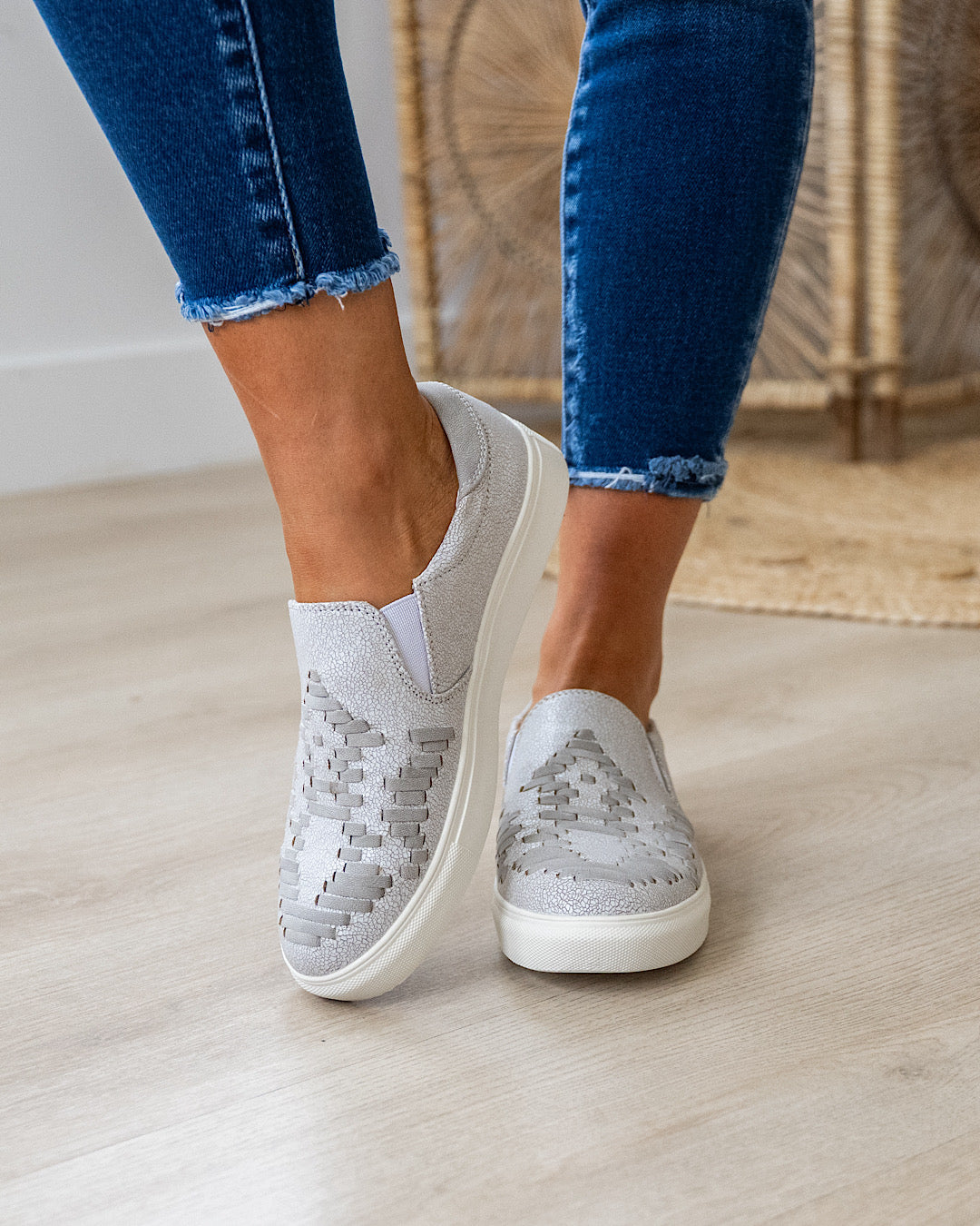 Very G Marian Slip On Sneakers- Light Gray