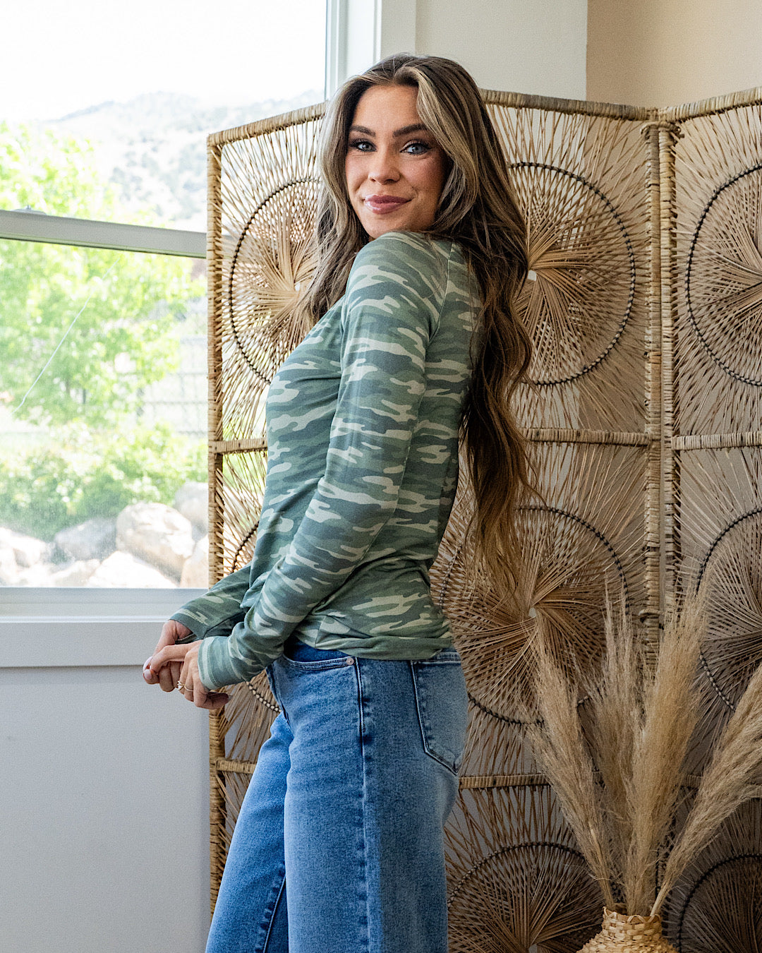 NEW! Blair Long Sleeve Top - Camo