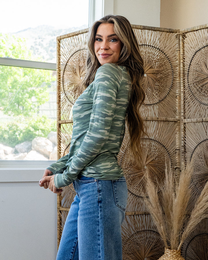 NEW! Blair Long Sleeve Top - Camo