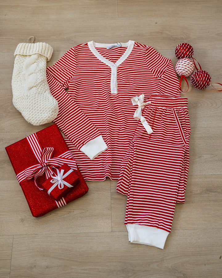 NEW! Candy Cane Striped Pajama Set