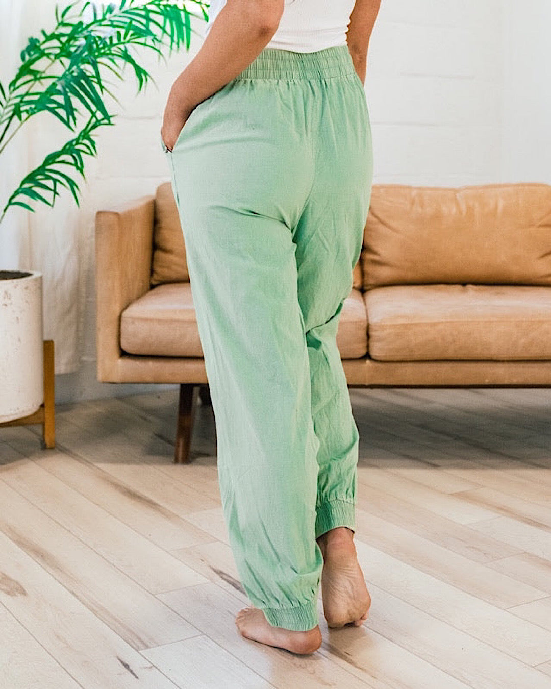 Drawstring Waist Joggers - Sage FINAL SALE  Sew In Love   