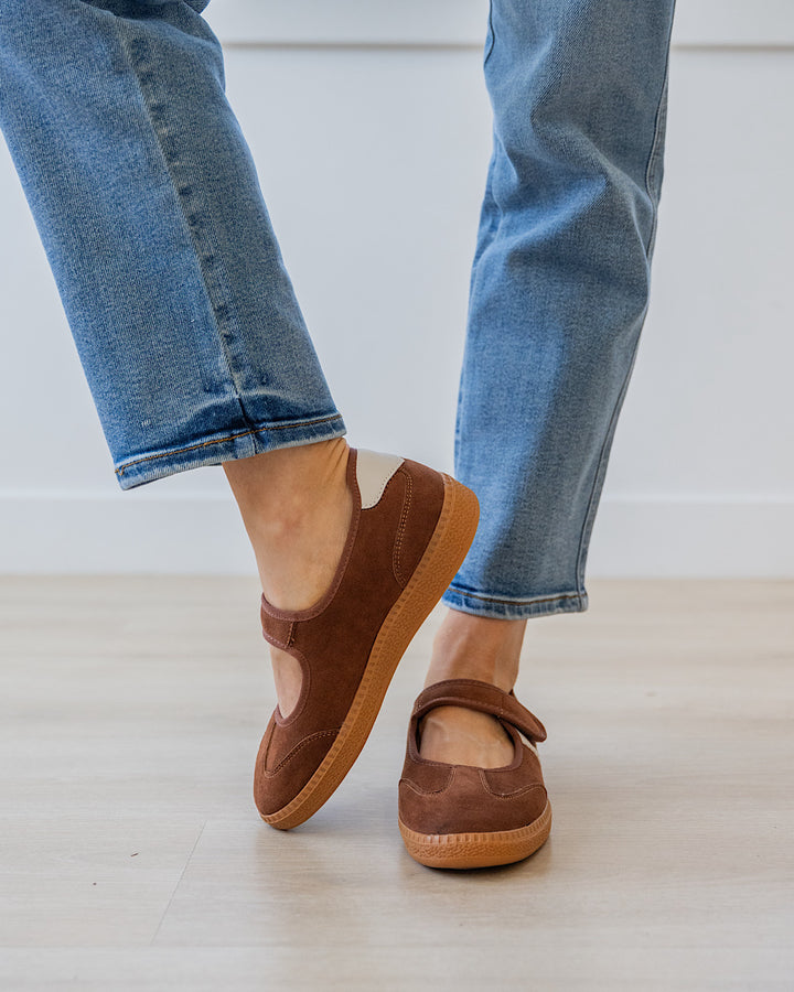 NEW! Corkys Calm Down Mary Jane Sneakers - Chestnut