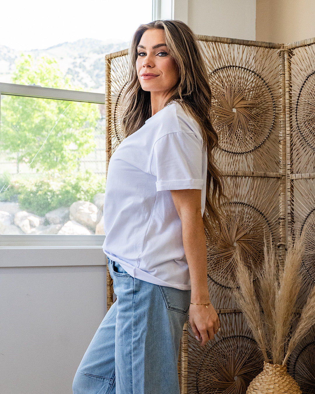 NEW! Brittany Roll Sleeve Top - White Sew In Love