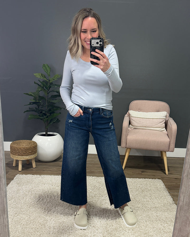 KanCan Bella Cropped Wide Jeans KanCan