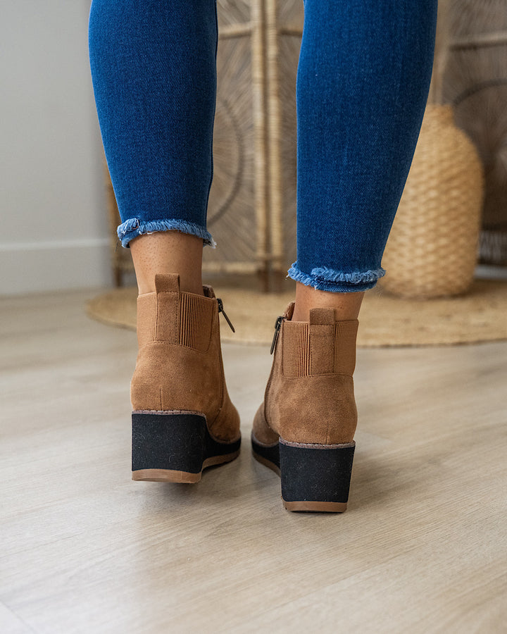 NEW! Corkys Apple Sauced Wedge Boots - Tobacco Corkys Footwear