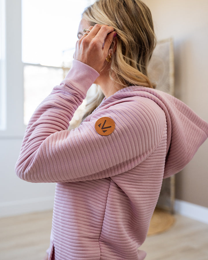 NEW! Tatum Textured Pullover Hoodie - Rose Michelle Mae