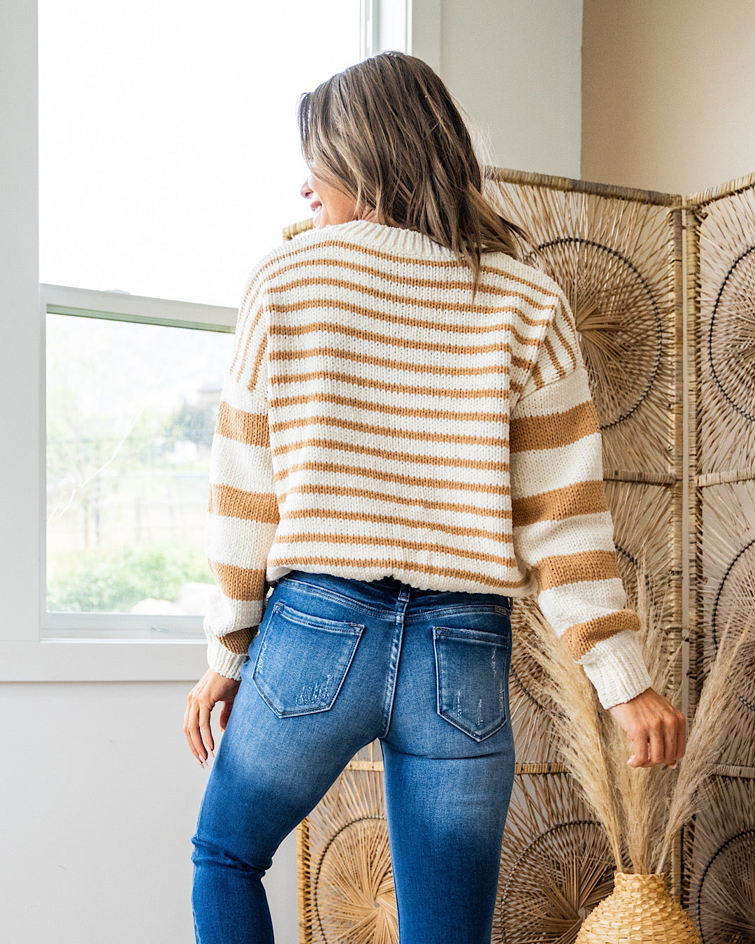 Jasmine Caramel Stripe Chenille Sweater Wishlist