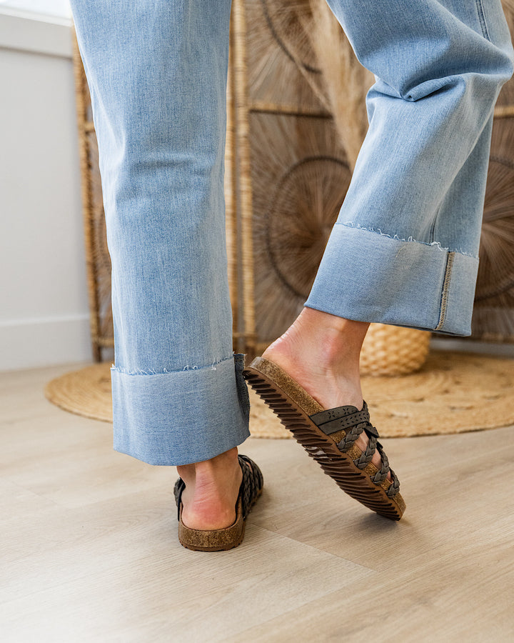 Very G Jade Criss Cross Sandals - Gray Very G