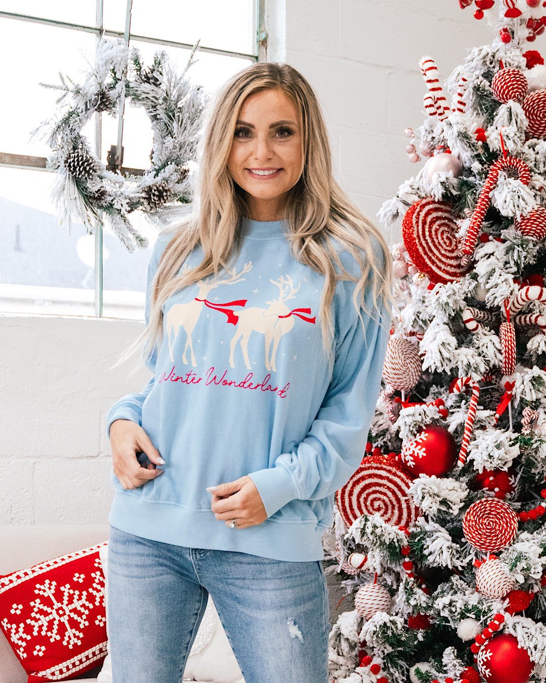 Winter Wonderland Light Blue Sweatshirt FINAL SALE  HRT&LUV   