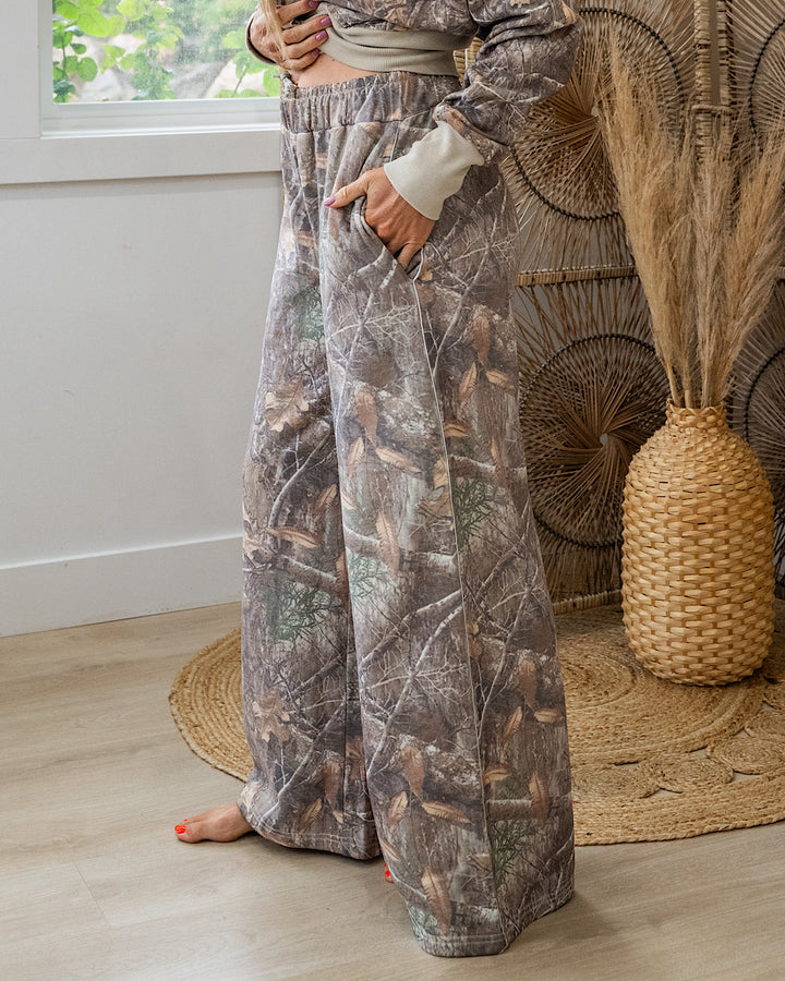NEW! Drift Away Wide Leg Lounge Pants - Camo Blakely
