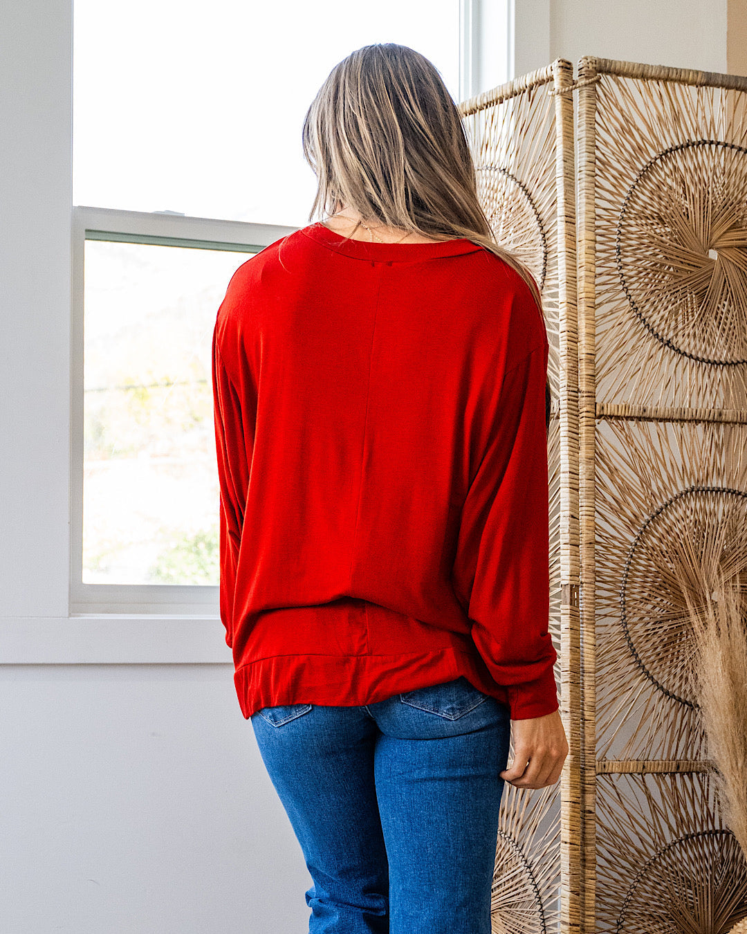 DOORBUSTER! Dolman Sleeve Top - Brick